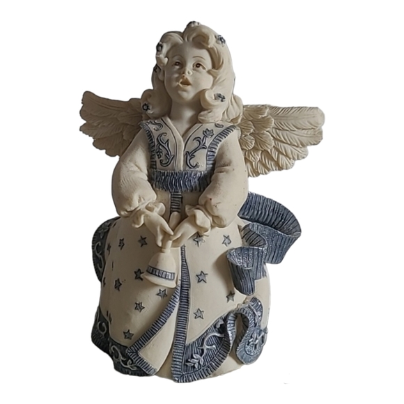 Sarah's Angels Renaissance Collection by Belly Singer Angel Singing Holding Bell - Picture 1 of 5